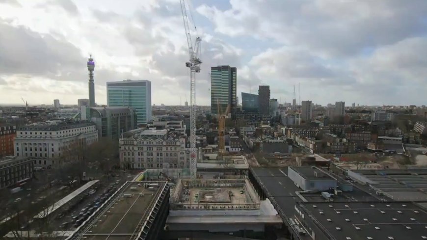 HS2 construction progresses at Euston as towers reach ground level